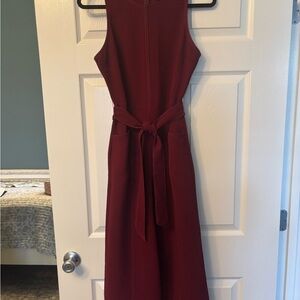 Anthropologie Greylin Burgundy Sleeveless Jumpsuit